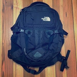 North face black recon backpack